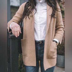 JCrew Open Blazer camel color